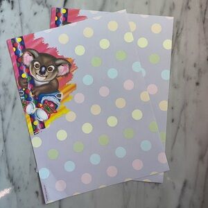 Lisa Frank Koala Bear Stationery Sheets
